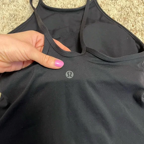 Lululemon light weight high neck yoga tank top black size 4 - Picture 5 of 7